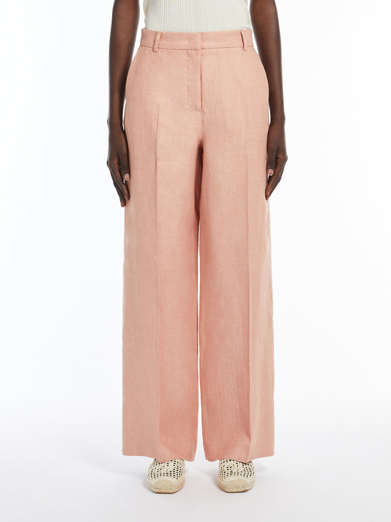 max mara linen canvas trousers