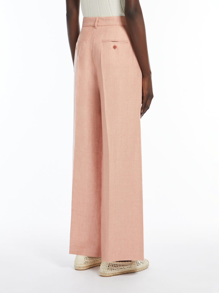 max mara linen canvas trousers