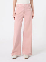 max mara cotton drill wide-leg trousers for women