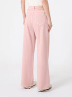 max mara cotton drill wide-leg trousers for women