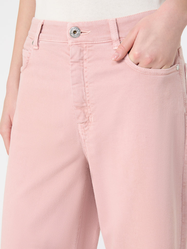 max mara cotton drill wide-leg trousers