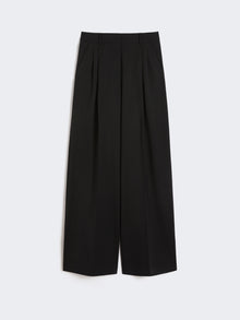 Wool-Blend Trousers for Women - Black - Max Mara UAE