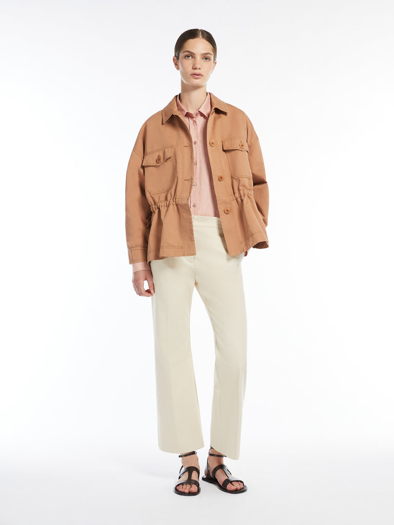 max mara stretch gabardine flared trousers