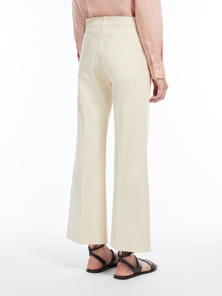 max mara stretch gabardine flared trousers