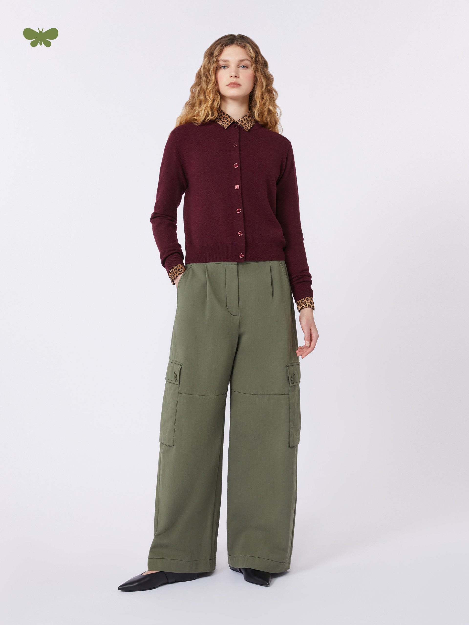 Cotton gabardine trousers