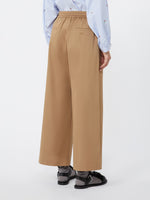 Cotton Rasetto Trousers for Women - Earth - Max Mara UAE