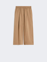 Cotton Rasetto Trousers for Women - Earth - Max Mara UAE