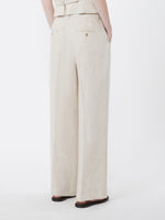 max mara linen canvas trousers for women