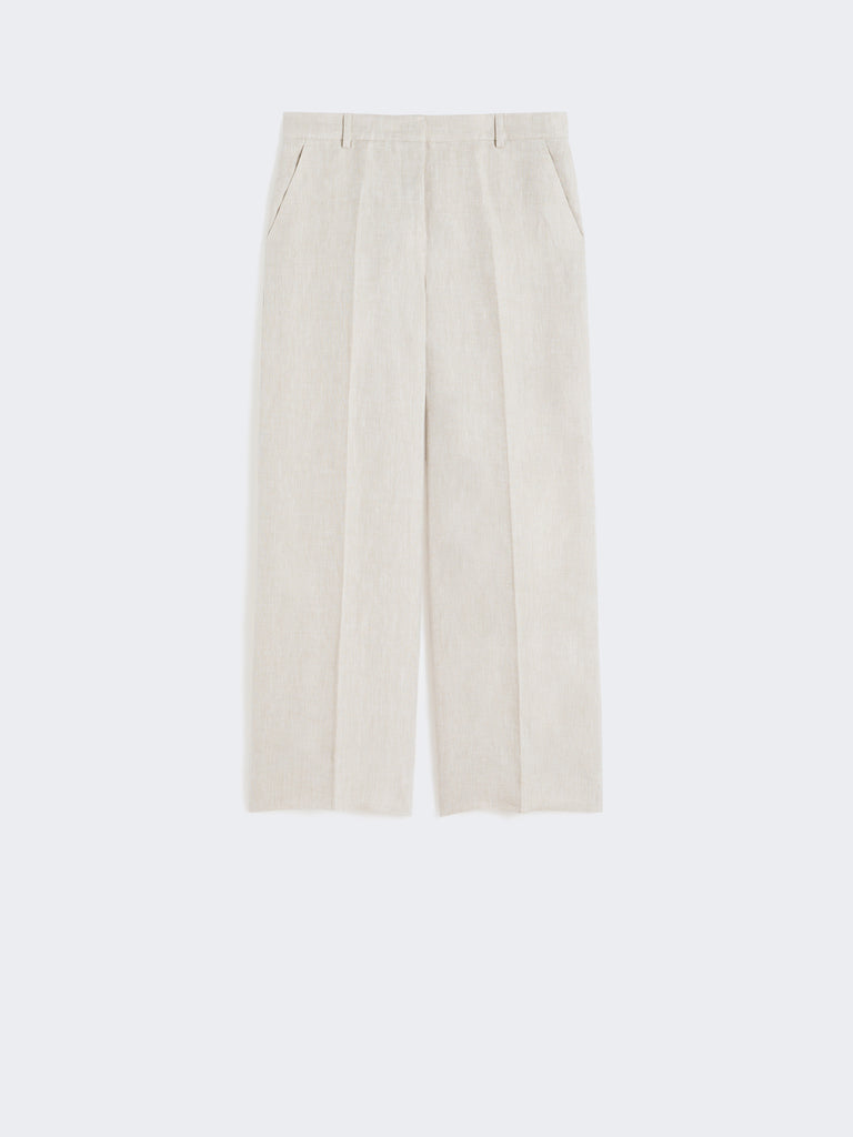 max mara linen canvas trousers