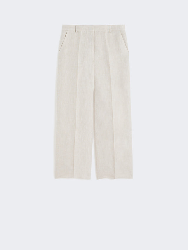 max mara linen canvas trousers for women