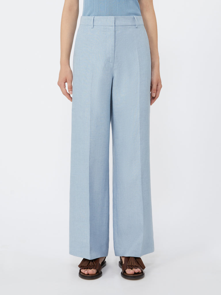 max mara linen canvas trousers