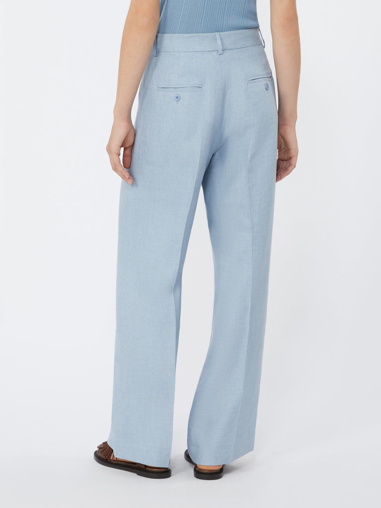 max mara linen canvas trousers
