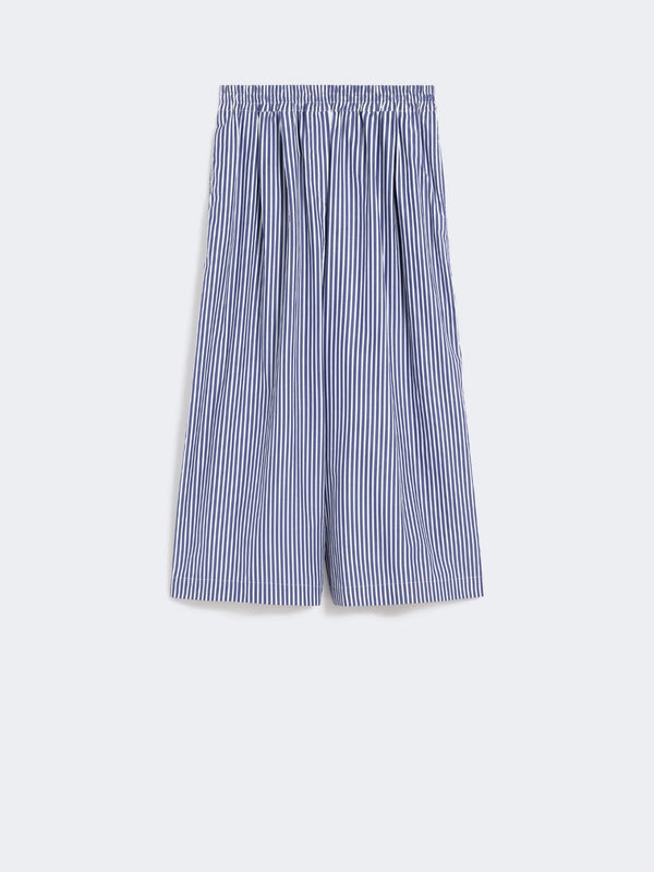 Cropped cotton poplin trousers