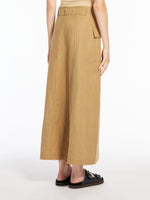 max mara cotton and linen basketweave trousers for women