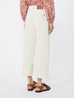 max mara cotton bull trousers with turn-ups for women