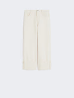 max mara cotton bull trousers with turn-ups for women