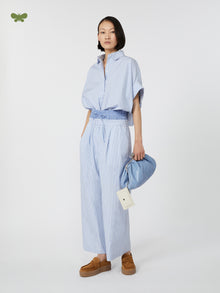 Cotton sateen trousers