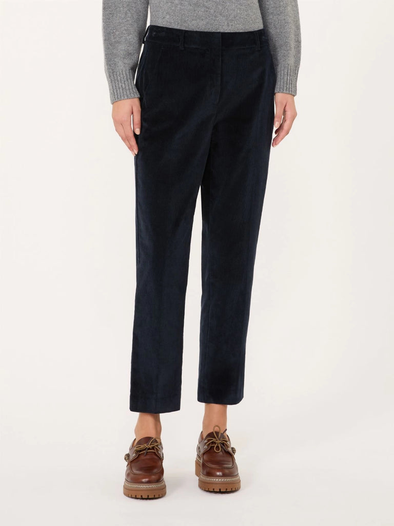 max mara cotton velvet cropped trousers