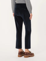 Cotton velvet cropped trousers
