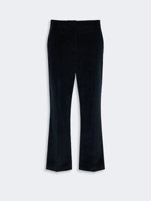 Cotton velvet cropped trousers