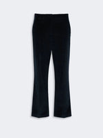 Cotton velvet cropped trousers