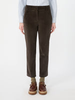 max mara cotton velvet cropped trousers for women