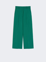 Wool Palazzo Trousers for Women - Green - Max Mara UAE