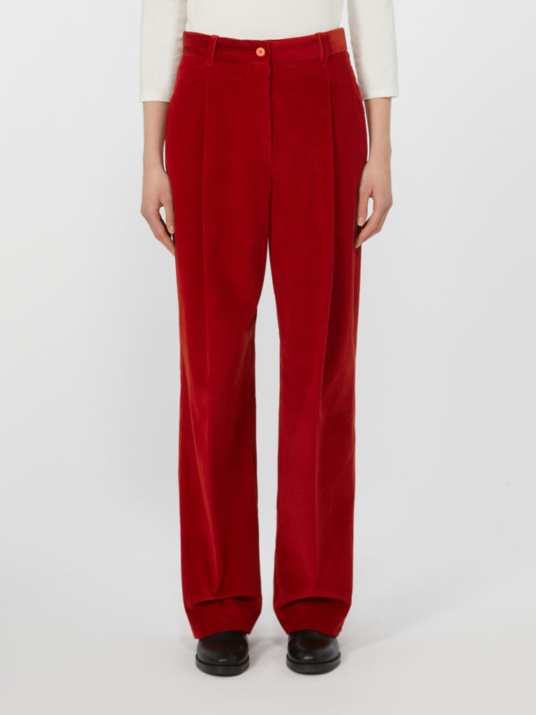 max mara cotton velvet trousers