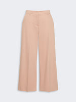 Cotton Satin Trousers for Women - Antique Rose - Max Mara UAE