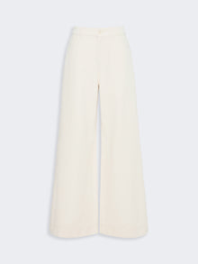 Cotton Bull Denim Jeans for Women - Ecru - Max Mara UAE
