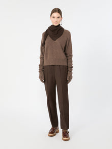max mara stretch wool flannel trousers for women
