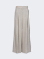 Wide-Leg Woollen Cloth Trousers for Women - Hazelnut Brown - Max Mara UAE