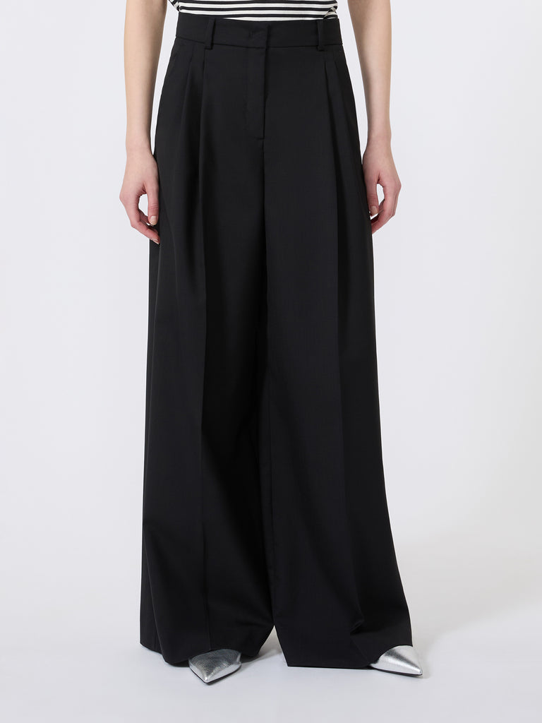 max mara wide-leg woollen cloth trousers