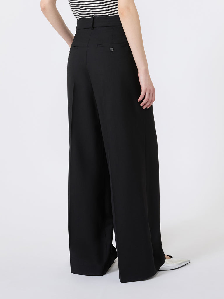 max mara wide-leg woollen cloth trousers