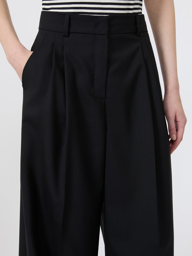 max mara wide-leg woollen cloth trousers