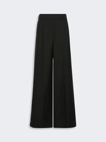 Wide-Leg Woollen Cloth Trousers for Women - Black - Max Mara UAE
