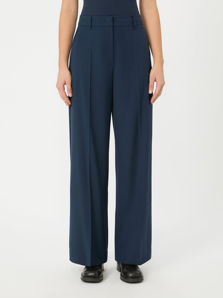 max mara stretch wool palazzo trousers