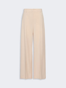 Stretch Wool Palazzo Trousers for Women - Powder - Max Mara UAE