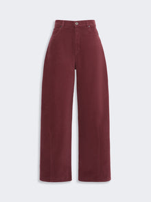 Cotton Drill Trousers for Women - Bordeaux - Max Mara UAE