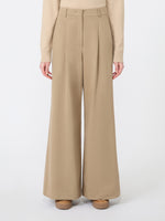 max mara wide trousers in cotton drill for women