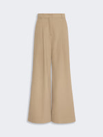 max mara wide trousers in cotton drill for women