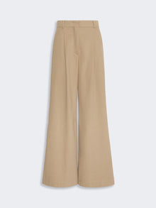 max mara wide trousers in cotton drill for women