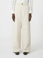 max mara cotton drill workwear trousers for women