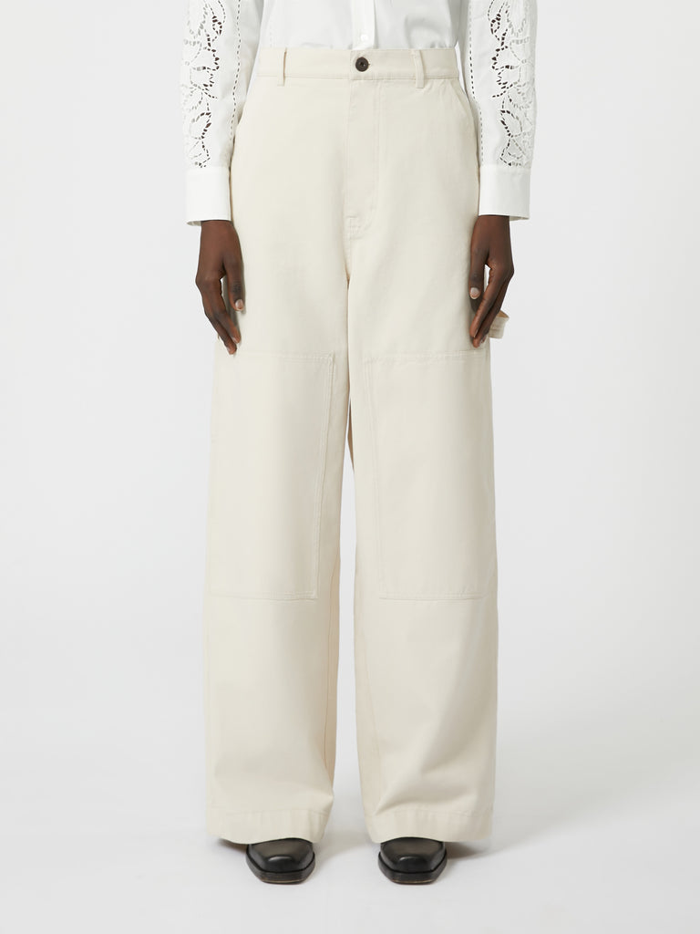 max mara cotton drill workwear trousers