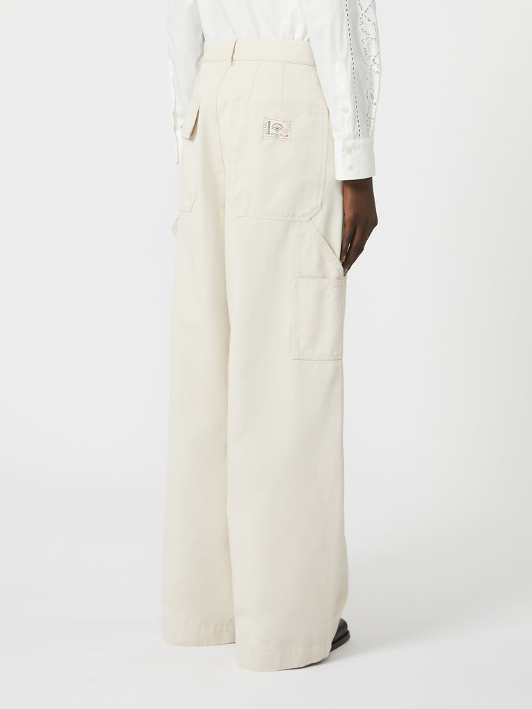 max mara cotton drill workwear trousers