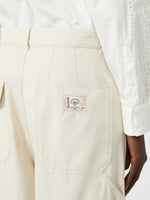 max mara cotton drill workwear trousers for women