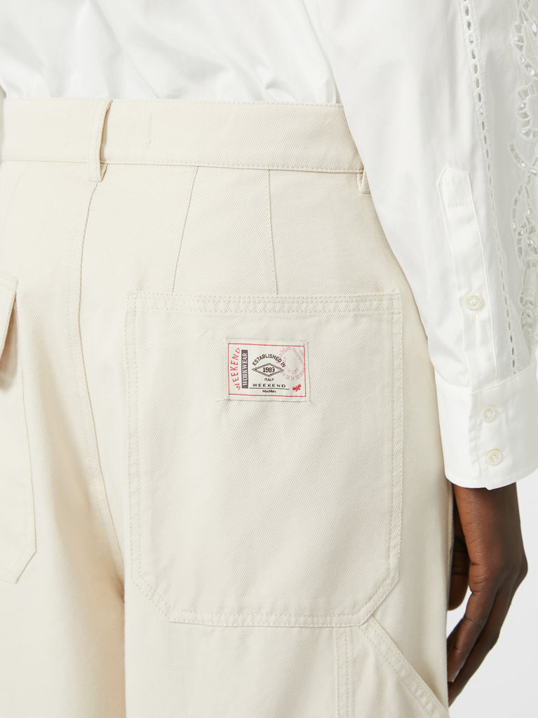 max mara cotton drill workwear trousers