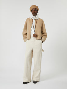 max mara cotton drill workwear trousers for women
