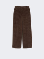 Wide-Leg Corduroy Trousers for Women - Chocolate - Max Mara UAE
