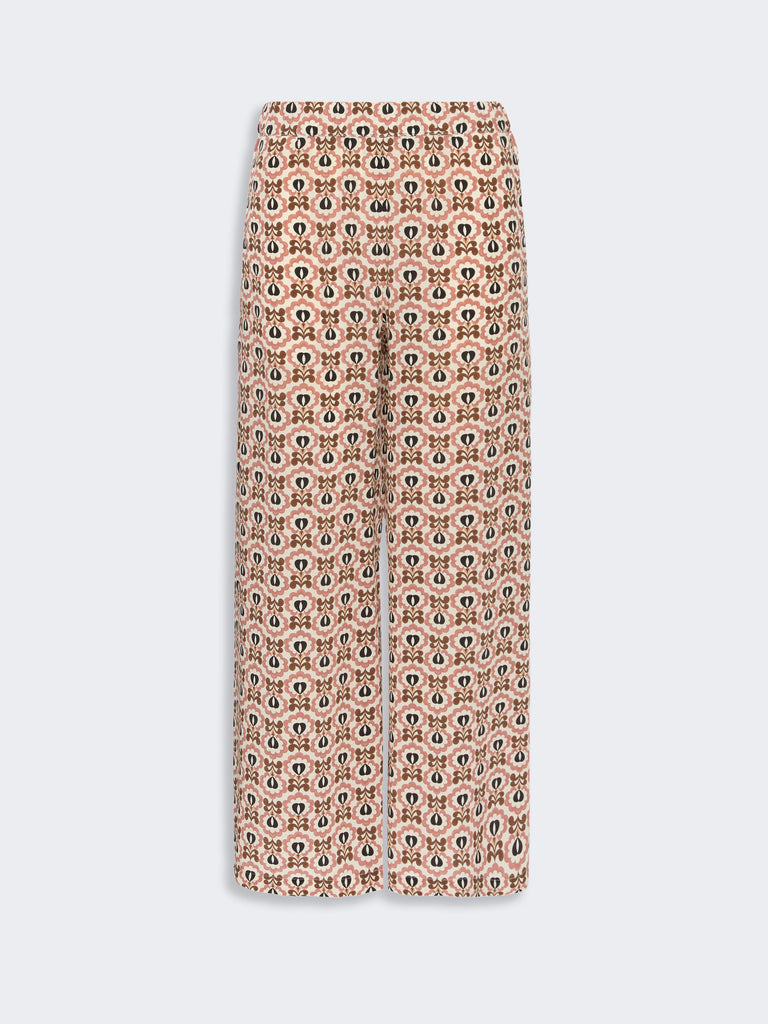 max mara printed crêpe de chine trousers